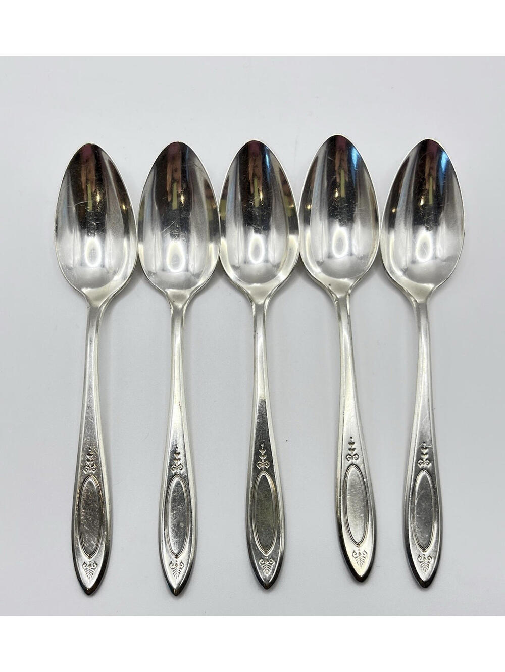 Vintage Oneida Silver Adam Silverplated 5 O'Clock Teaspoons lot of 5 Community